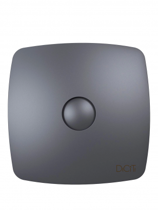 RIO 4C dark gray metal , Вентилятор осевой вытяжной с обратным клапаном D 100