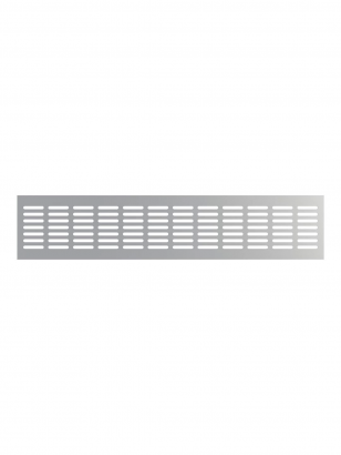 4810DP Al Silver, Решетка переточная алюминиевая с анодированным покрытием 480x100, Silver
