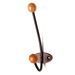 Крючок-вешалка с дерев шариком КВД-2 (медн.антик)