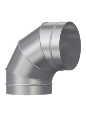 Отвод, серия OTG, для круглых воздуховодов на 90°, D200, оцинкованная сталь