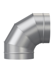 Отвод, серия OTG, для круглых воздуховодов на 90°, D200, оцинкованная сталь