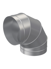 Отвод, серия OTG, для круглых воздуховодов на 90°, D250, оцинкованная сталь