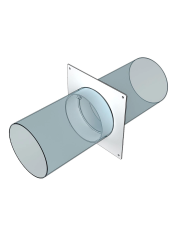 Площадка торцевая SKNP фланец D100 переходник 55х110 пластик ERA