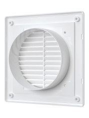 Решетка вентиляционная RF фланец D100 разъемная 150x150 пластик ERA