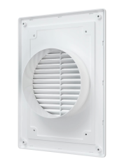 Решетка вентиляционная RF фланец D125 разъемная 183х253 пластик ERA