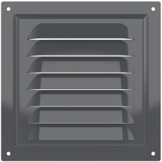 Решетка металл. с москитной сеткой 1515МЭ Gray