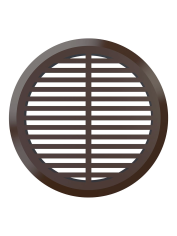 Решетка переточная круглая D50 с фланцем D45 кор