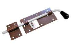 Засов гаражный с проушиной мод.2 400мм /медь