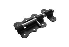 Засов дверной фигурный ЗДФ-100 /черный/