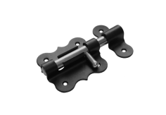 Засов дверной фигурный ЗДФ-80 /черный/