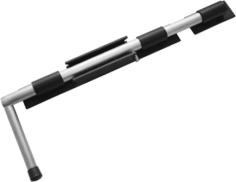 Засов ДОБРЫНЯ 450мм мод.2/черный/