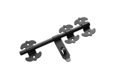 Засов унив. фигурный ЗУФ-300 с накладкой /черный/