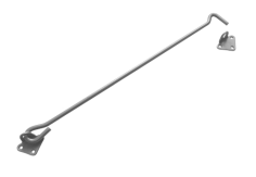 Крючок прутковый 400 мм. /серый металлик/