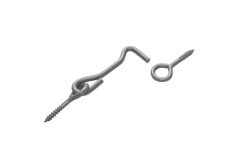 Крючок прутковый мод. 2 105мм. /серый металлик/