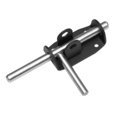 Засов воротный (90) 180мм с проушиной (черный)