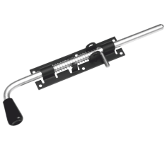 Засов с пружиной ЗСП-400 мод.2 с проушиной /черный/