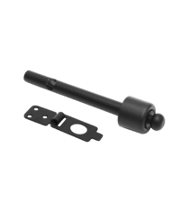 Стопор дверной с фиксатором 150мм (крепление в бетон) (черный)