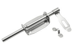 Засов воротный (90) 220мм (с накладкой) (черный)