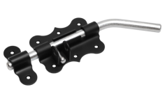 Засов гаражный фигурный ЗГФ-100 с проушиной (черный)