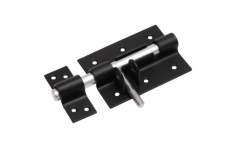 Засов дверной ЗД-100 с проушиной (черный)