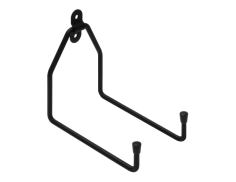Крюк настенный U-образный двойной 150*160*100*ø7 (черный)