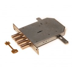 Замок врез. Базальт 1.05.03  никель, сувальдный, стержни 4шт, диаметр 14мм, тяги