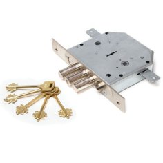 Замок врез. Гранит 1.06.42 никель, сувальдный стержни 3 шт. диаметр 18мм, тяги, под фалевую ручку
