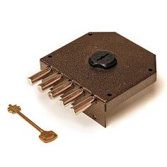 Замок накл. Базальт 1.05.53 МА никель, сувальдный, стержни 5 шт. Ф14мм, медный антик