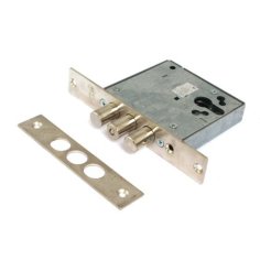 Замок врез. Лазурит 1.01.07 никель, под цилиндр-стержни 3 шт. диаметр 16мм