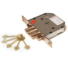 Замок врез. Гранит 1.06.40  никель, сувальдный стержни 3 шт. диаметр 18мм под фалевую ручку и задвиж