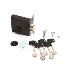 Замок накл. Кремень 1.04.51 МА  никель, сувальдный стержни 3 шт. диаметр 12мм медный антик