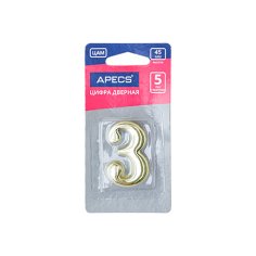 Цифра дверная Apecs DN-01-3-Z-G