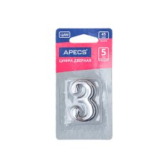 Цифра дверная Apecs DN-01-3-Z-CR