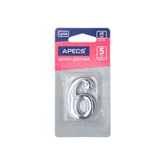 Цифра дверная Apecs DN-01-6-Z-CR