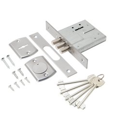 Замок врезной сувальдный Avers R12/S6-CR (5 keys, shank 50mm)