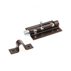 Засов нак. "Делга" под замок с круглым ригелем (медь)