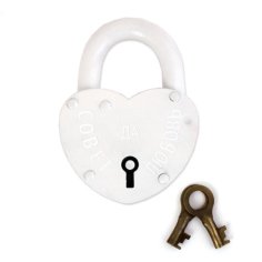 Замок навесной Старт-ЗВС-2 "Сердечко" СЛ (белый)