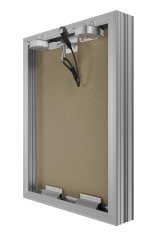 Люк ревизионный D Ceramo 300х400 скрыт.монтаж съемный алюминий EVECS