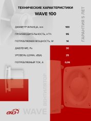 Вентилятор накладной WAVE 100 ERA