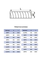 Воздуховод гибкий армированный 12,5PF1 ПВХ D125, L=1м