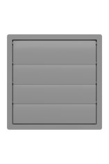 Выход стенной КФ фланец D200 жалюзи 242х242 ASA Gray ERA