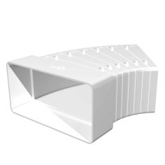 Колено плоское разноугловое пластмассовое 612 КРП