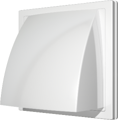 Стеной выход вентиляц. вытяж. с обр. клап1515К12,5ФВIvory