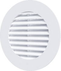 10RKL Решетка круглая D125 с фланцем D100