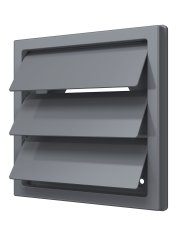 Решетка  вытяжная с жалюзи 1515К10Ф сер.