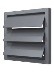 Решетка  вытяжная с жалюзи 1515К12,5Ф  сер