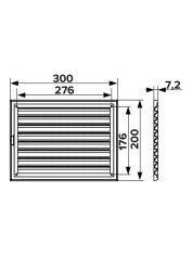 Решетка вентиляционная 3020RZN разъемная сетка 300*200