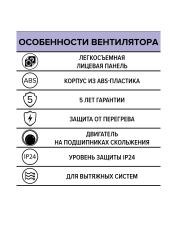QUADRO 5, Вентилятор осевой вытяжной D125