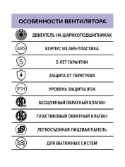 RIO 4C-02 Вентилятор накладной RIO D100 обр.клапан тяг.выкл. DICITI