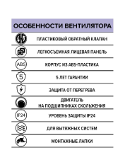 Вентилятор накладной WAVE 100C